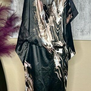 Jessica Simpson Black and Brown Asymmetrical Dress